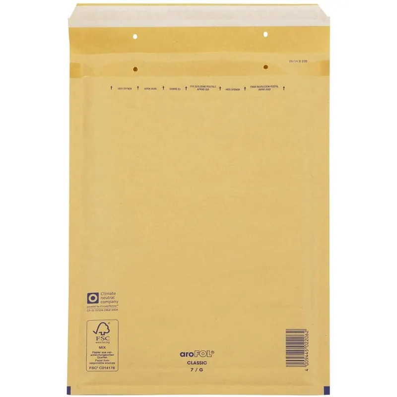 100 aroFOL® CLASSIC Gr. 7 Luftpolsterversandtaschen für DIN A4