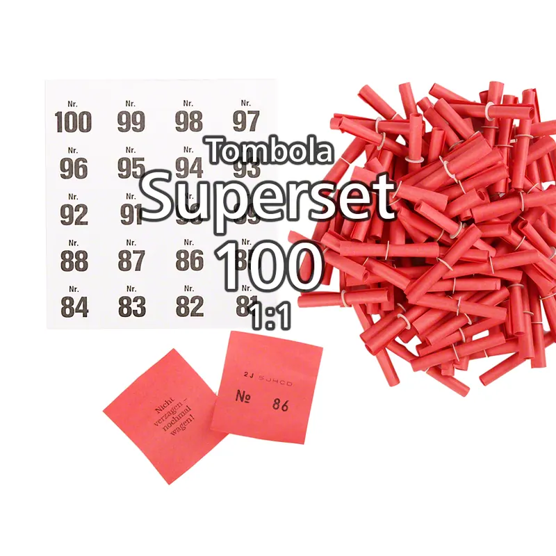 100-er Tombola Superset 1:1, rot
