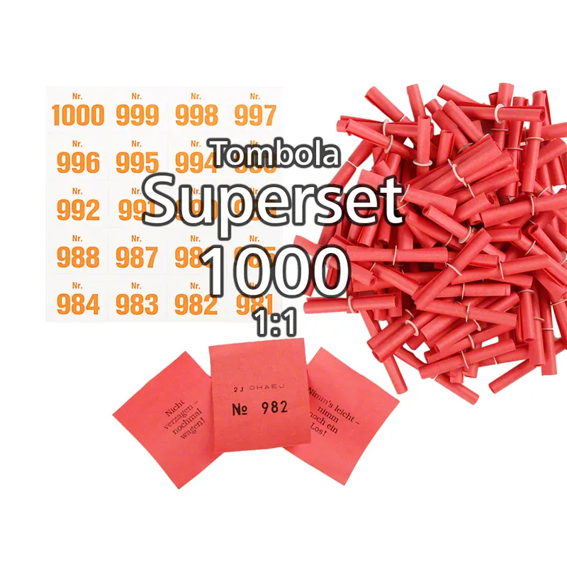 1000-er Tombola Superset 1:1, rot