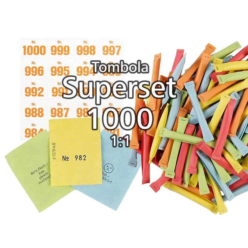 1000-er Tombola Superset 1:1 Sicherheitslose