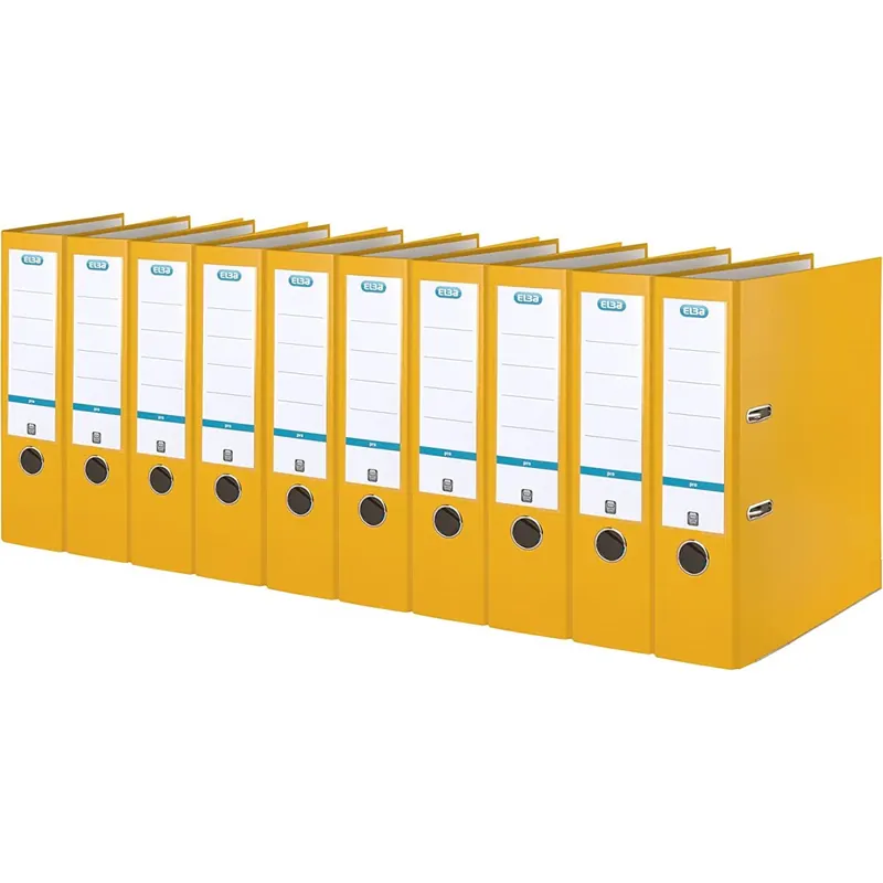 10x ELBA smart Pro Ordner gelb Kunststoff 8,0 cm DIN A4