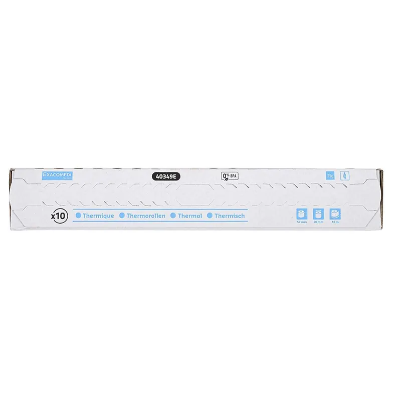 10x EXACOMPTA Thermorollen 1-lagig thermisch 55g/m² 57mm x 18m x 40mm - 40349E