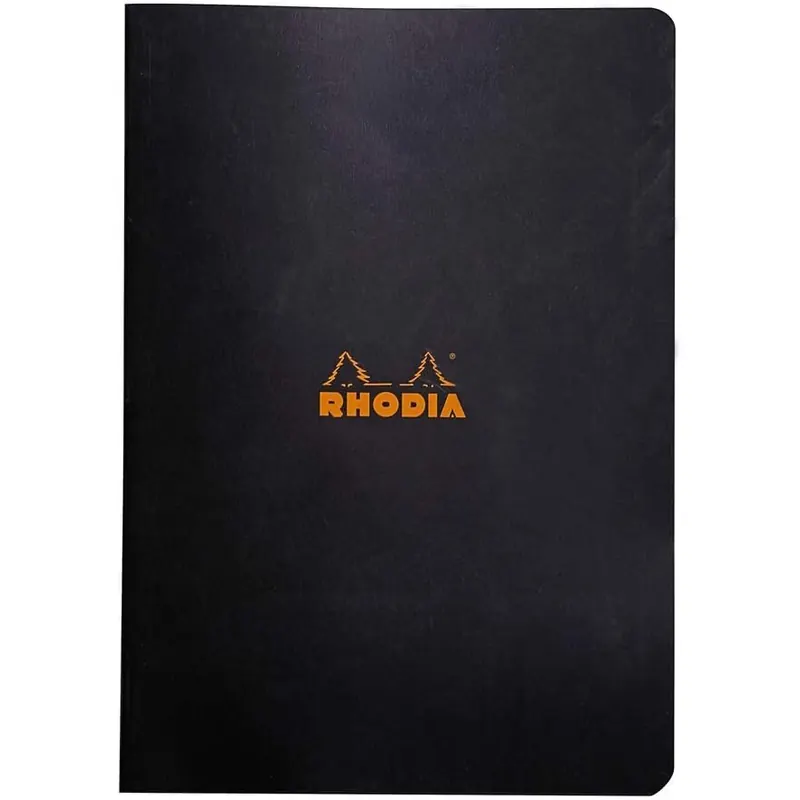 10x Rhodia 119163C Notizheft A4 48 Blatt kariert Schwarz