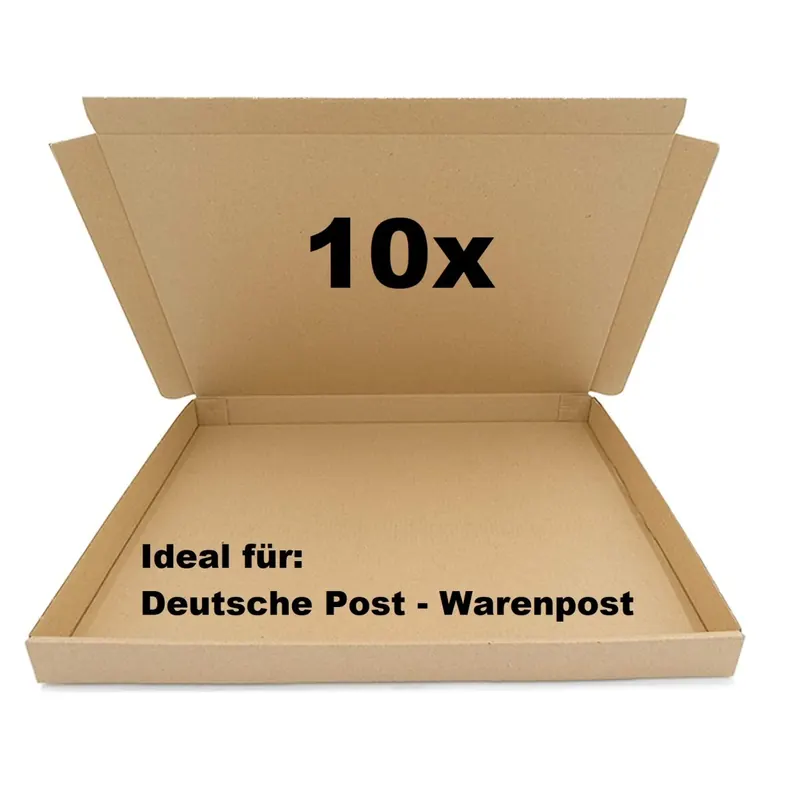 10x SAD Warenpostkartons 350x250x30mm Postkarton für Warenpost International XS geeignet - DIN A4 Format - Briefkartons - DHL Karton - leicht & stabil