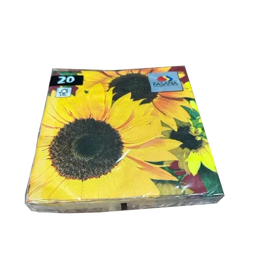 20 Stück Fasana Serviette 33 x 33cm Motiv Sonnenblume design 12337