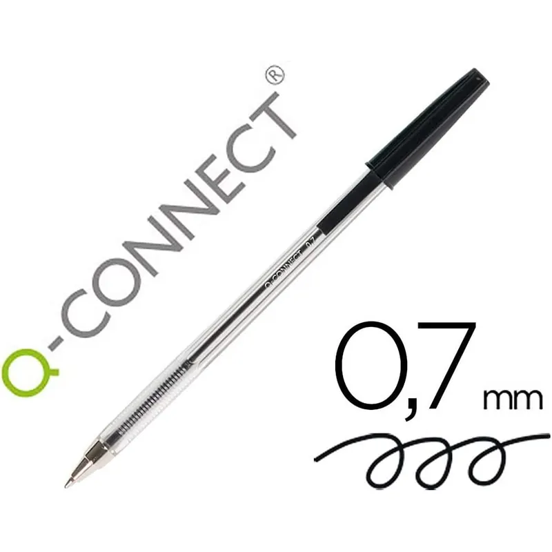 20 Stück Kugelschreiber M schwarz Einweg Q-CONNECT KF34042