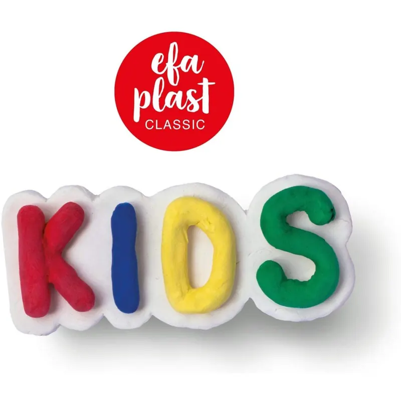 2x Eberhard Faber 570102 - EFAPlast Kids Modelliermasse in weiß, Inhalt 1 kg, lufthärtend, tonähnlich, kreatives Bastelvergnügen für kleine und große Künstler
