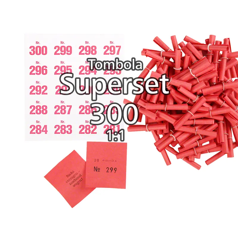 300-er Tombola Superset 1:1, rot