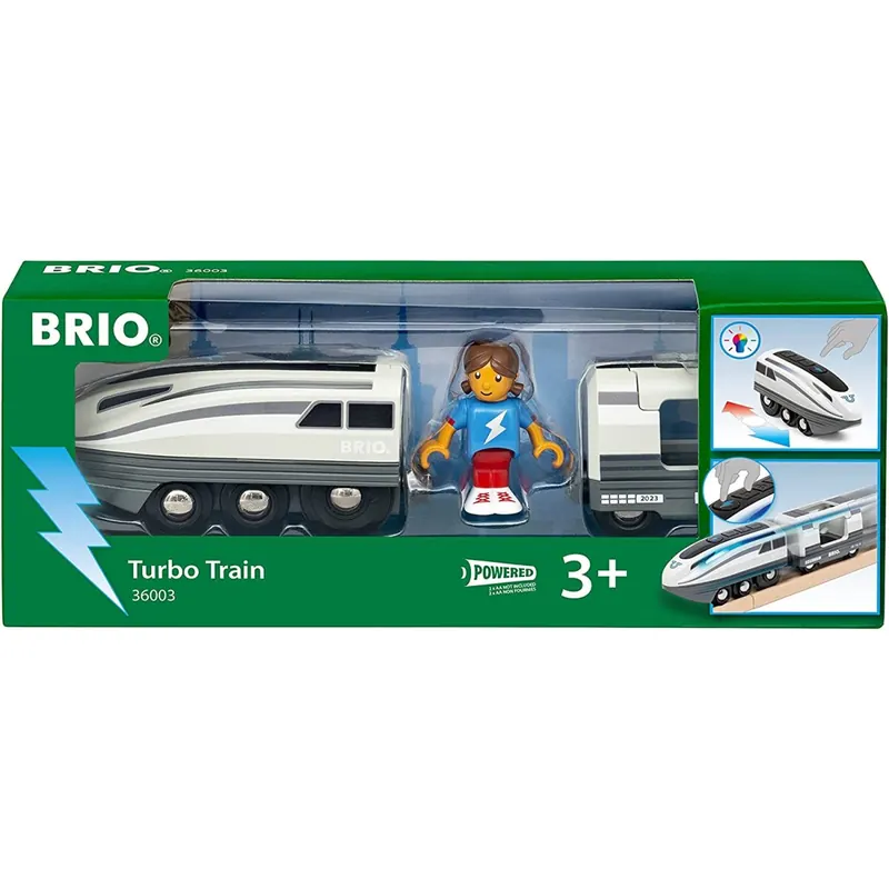 36003 BRIO Turbo-Zug - Batteriebetriebener Spielzeugzug für Kinder ab 3 Jahren