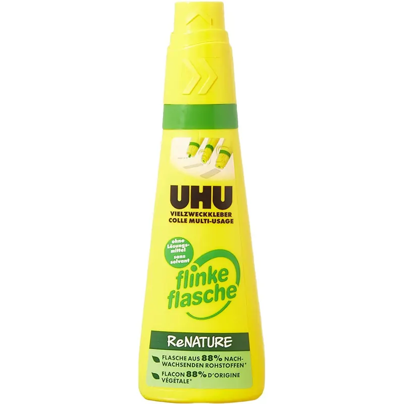 3x UHU Vielzweckkleber flinke flasche ohne Lösungsmittel, Flasche 100g