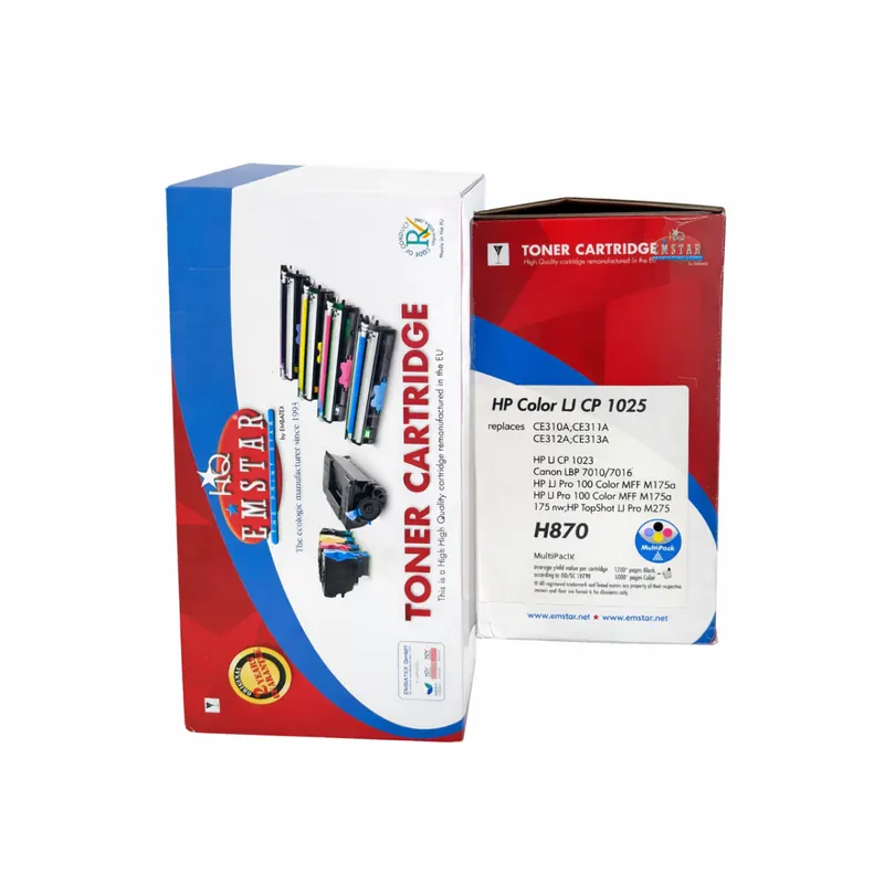 4 EMSTAR H870 Toner kompatibel mit HP 126A (CE310A, CE311A, CE312A, CE313A) Multipack black cyan magenta yellow