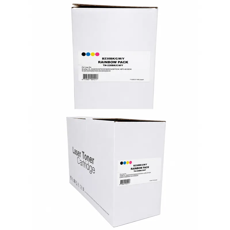 4er SAD Toner Pack kompatibel mit Brother TN-230BK TN-230C TN-230M TN-230Y Rainbow Pack TN-230BK/C/M/Y