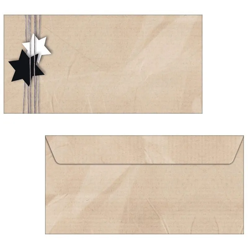 50x SIGEL Weihnachtsbriefumschläge Christmas Wrapping DIN lang ohne Fenster