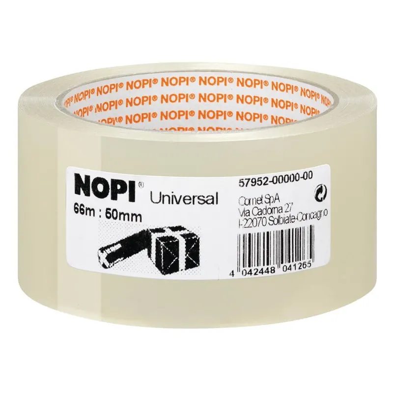 6x NOPI Universal Kleberolle 50mm x 66m transparent
