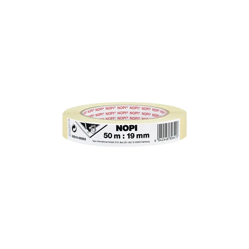 Abdeckband tesa NOPI Malerkrepp 55510 - 19 mm x 50 m chamois Kreppband für Privat/Endverbraucher-Anwendungen Pckg/16