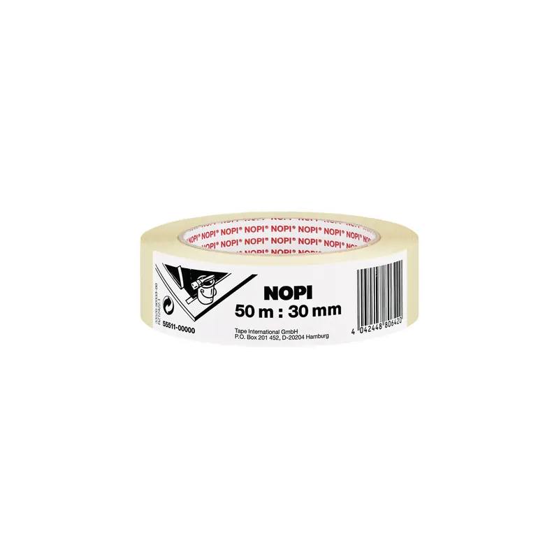 Abdeckband tesa NOPI Malerkrepp 55511 - 30 mm x 50 m chamois Kreppband für Privat/Endverbraucher-Anwendungen Pckg/10