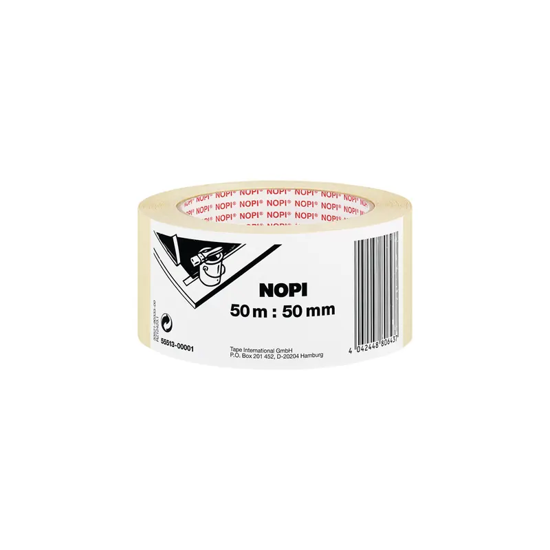Abdeckband tesa NOPI Malerkrepp 55513 - 50 mm x 50 m chamois Kreppband für Privat/Endverbraucher-Anwendungen Pckg/6