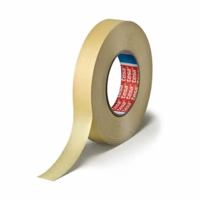 Abdeckband tesa tesakrepp 4324 - 19 mm x 50 m pastellgelb Kreppband für Industrie/Gewerbe-Anwendungen Pckg/8