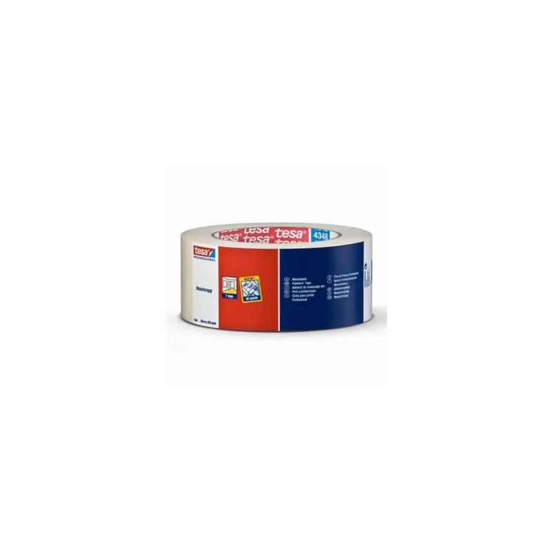 Abdeckband tesa tesakrepp 4348 - 19 mm x 50 m hellbeige Kreppband für Industrie/Gewerbe-Anwendungen  Pckg/96