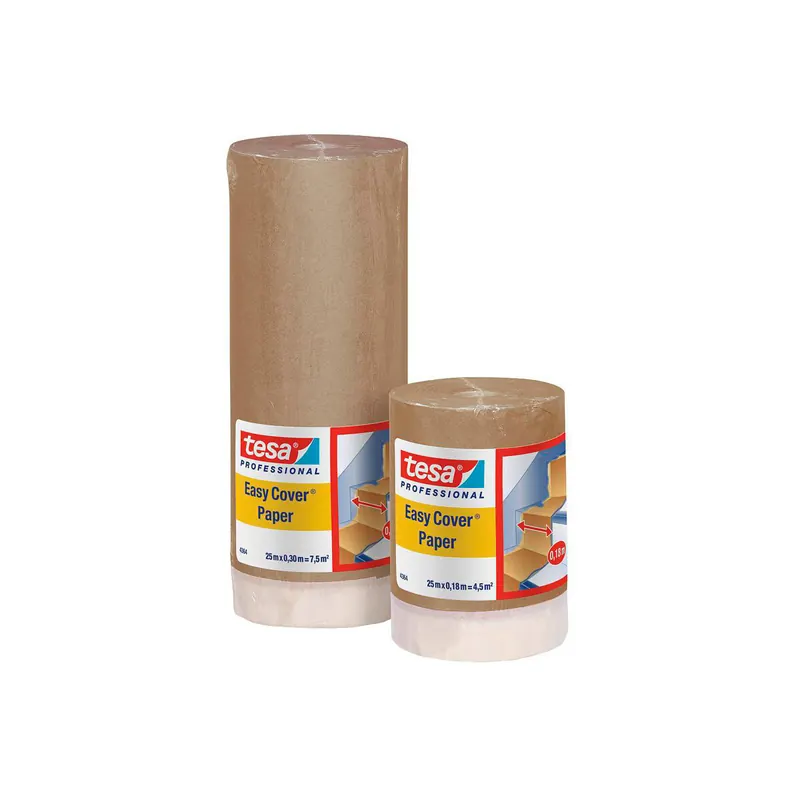 Abdeckfolie tesa Easy Cover 4364 - 300 mm x 25 m kraftbraun Kreppband für Industrie/Gewerbe-Anwendungen  Pckg/10