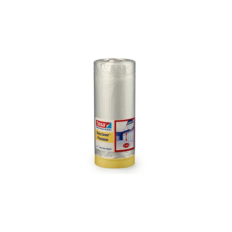 Abdeckfolie tesa Easy Cover 4365 - 1400 mm x 33 m farblos Kreppband für Industrie/Gewerbe-Anwendungen  Pckg/8