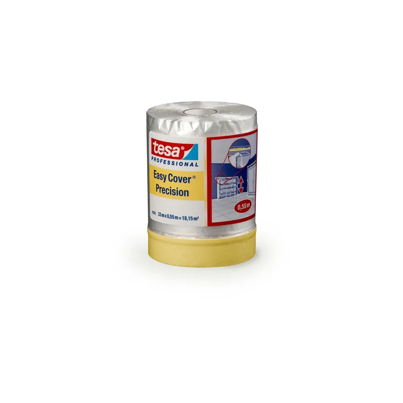 Abdeckfolie tesa Easy Cover 4365 - 550 mm x 33 m farblos Kreppband für Industrie/Gewerbe-Anwendungen  Pckg/8