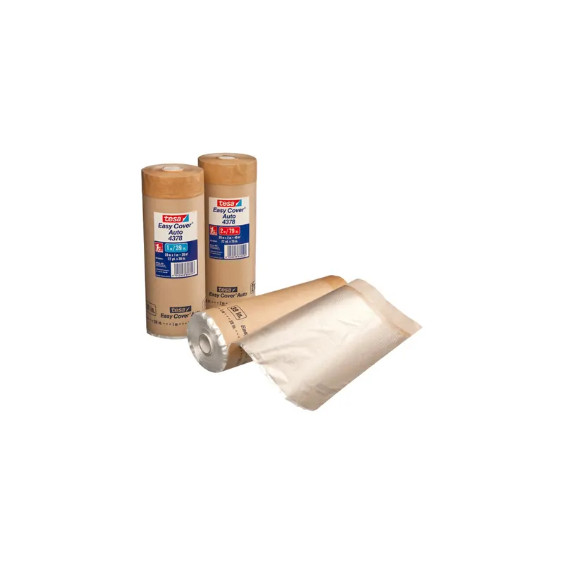 Abdeckfolie tesa Easy Cover 4378 - 2000 mm x 20 m braun/farblos Kreppband für Industrie/Gewerbe-Anwendungen  Pckg/6