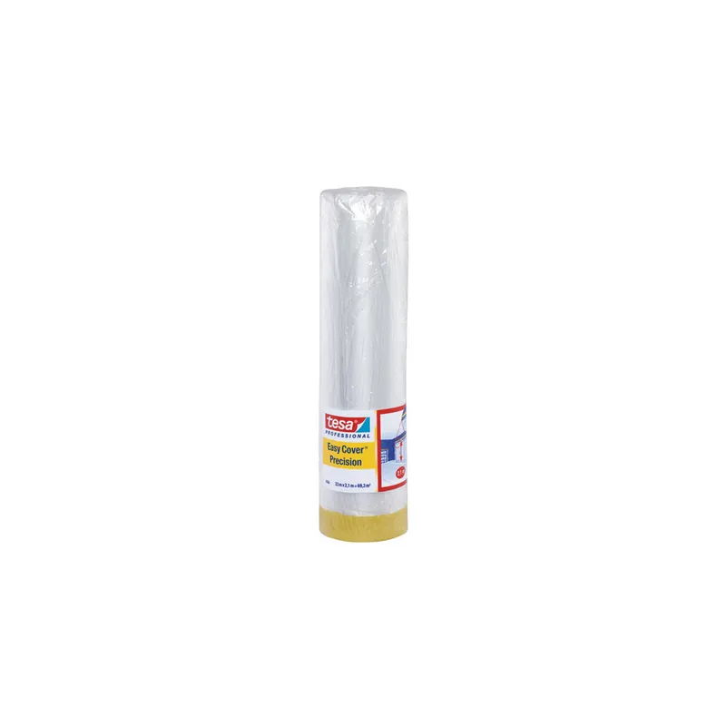Abdeckfolie tesa Easy Cover Präzision 4365 - 2100 mm x 33 m transparent Kreppband für Industrie/Gewerbe-Anwendungen Pckg/8