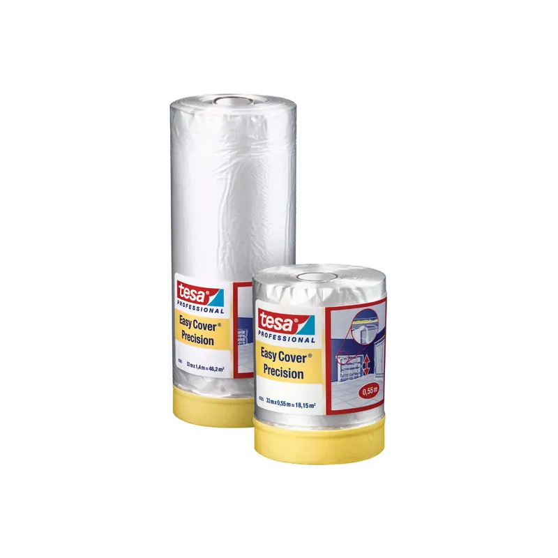 Abdeckfolie tesa Easy Cover Präzision 4365 - 2600 mm x 17 m transparent Kreppband für Industrie/Gewerbe-Anwendungen  Pckg/8