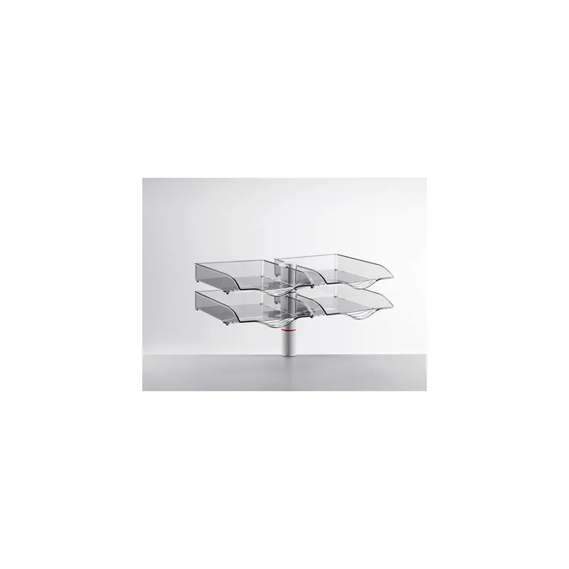 Ablageschale Novus-MPS CopySwinger Duo II 721+4002+000 - B4 2x2-Ablageschalen lichtgrau mit Universalzwinge 1 Kunststoff