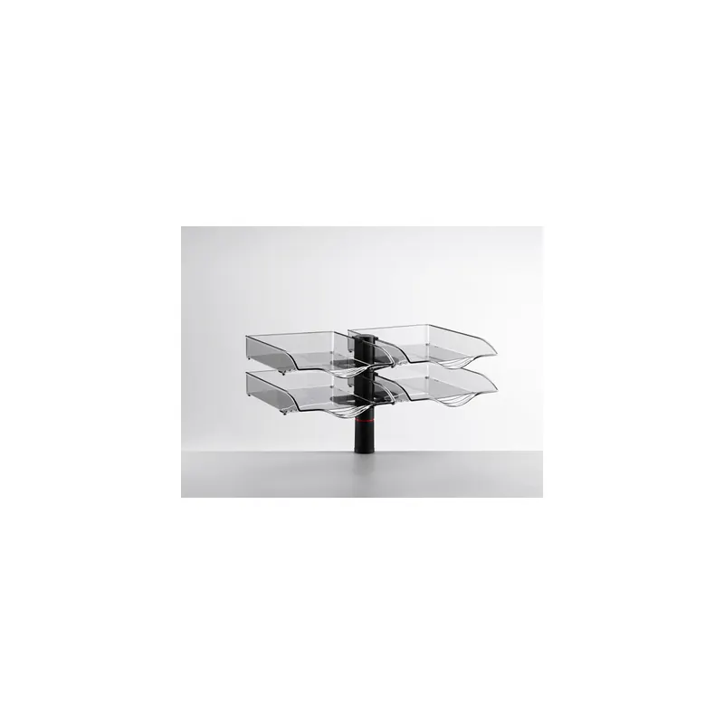 Ablageschale Novus-MPS CopySwinger Duo II 721+4005+000 - B4 2x2-Ablageschalen anthrazit mit Universalzwinge 1 Kunststoff