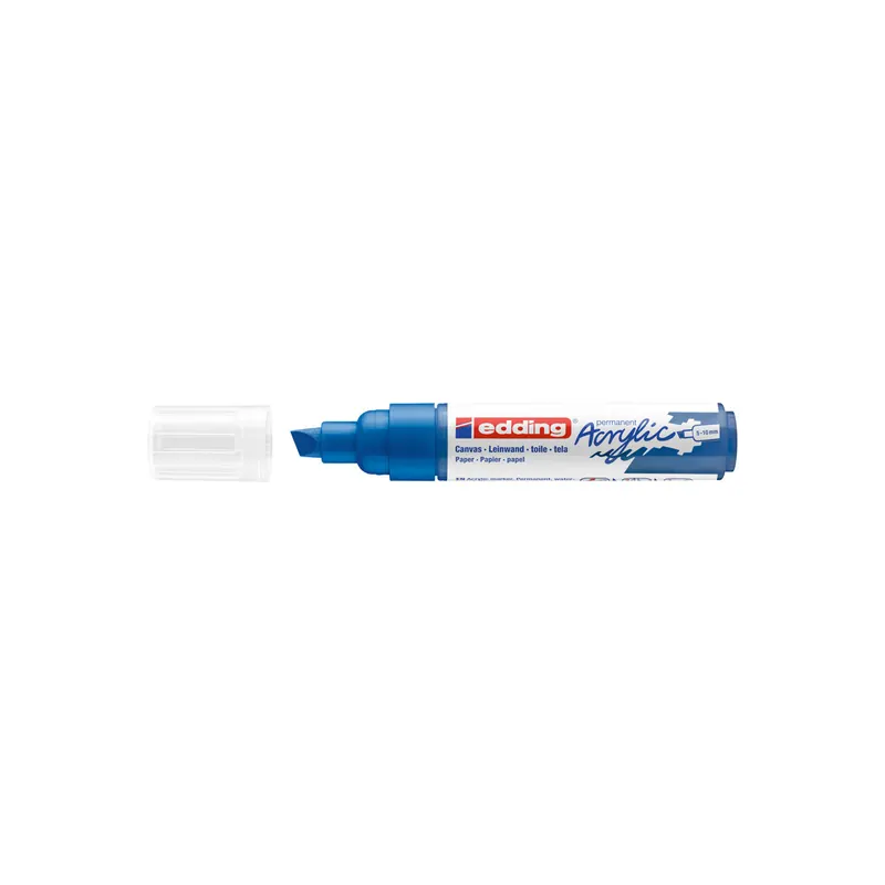 Acrylmarker edding 5000 - enzianblau 5-10 mm Keilspitze permanent