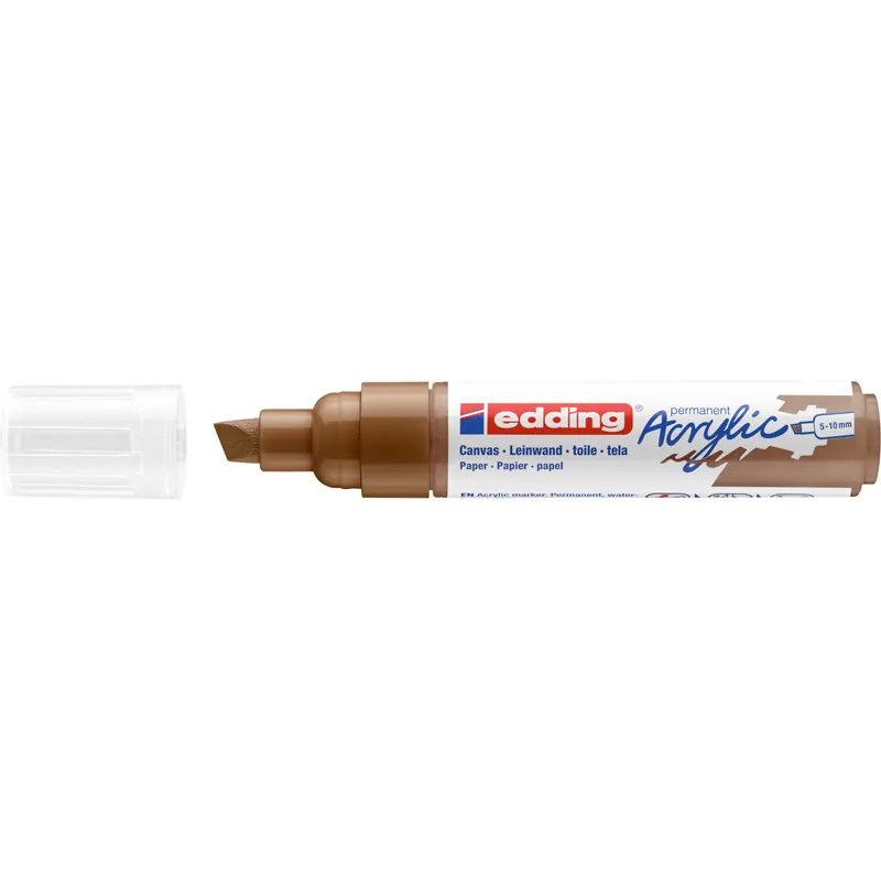 Acrylmarker edding 5000 - haselnuss 5-10 mm Keilspitze permanent
