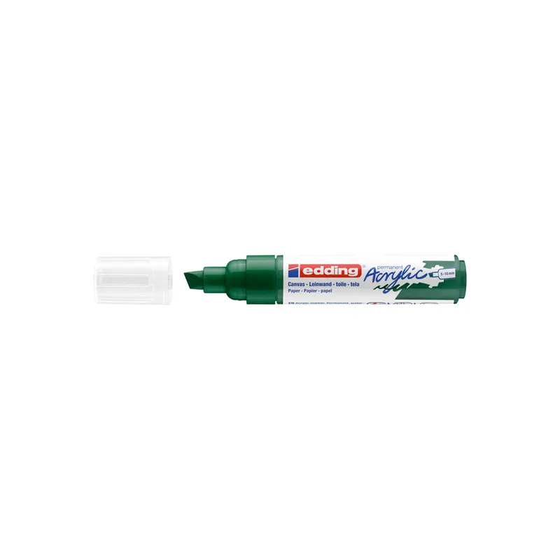 Acrylmarker edding 5000 - moosgrün 5-10 mm Keilspitze permanent