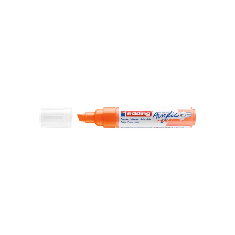 Acrylmarker edding 5000 - neonorange 5-10 mm Keilspitze permanent