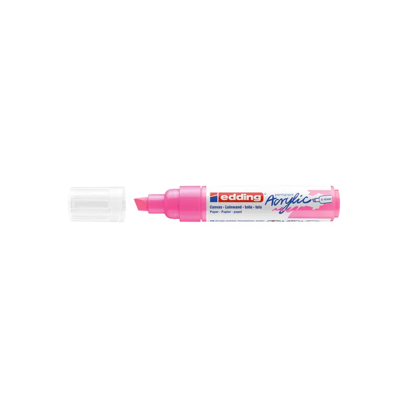 Acrylmarker edding 5000 - neonpink 5-10 mm Keilspitze permanent