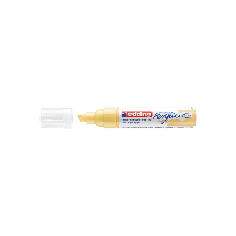 Acrylmarker edding 5000 - pastellgelb 5-10 mm Keilspitze permanent
