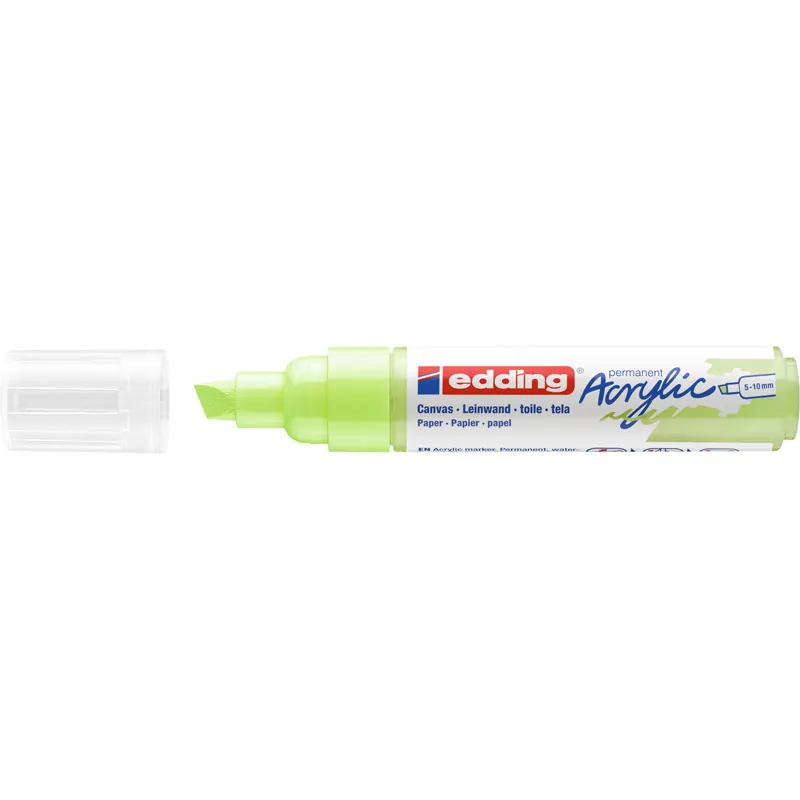 Acrylmarker edding 5000 - pastellgrün 5-10 mm Keilspitze permanent