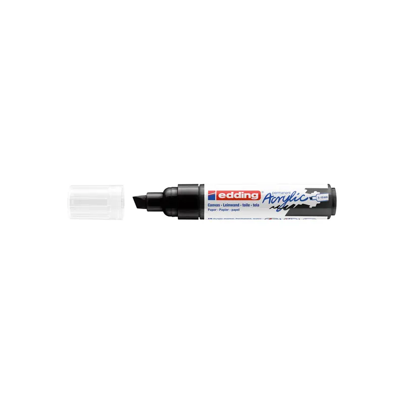 Acrylmarker edding 5000 - schwarz 5-10 mm Keilspitze permanent