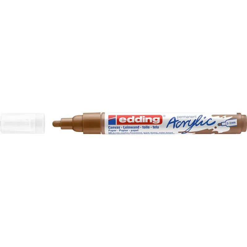 Acrylmarker edding 5100 - haselnuss 2-3 mm Rundspitze permanent