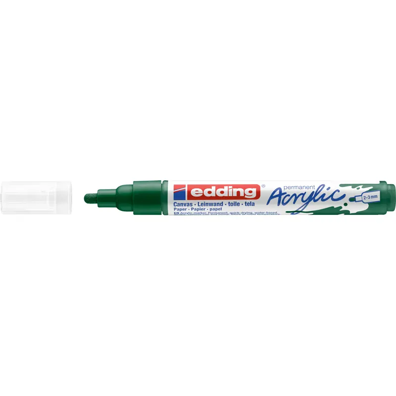 Acrylmarker edding 5100 - moosgrün 2-3 mm Rundspitze permanent
