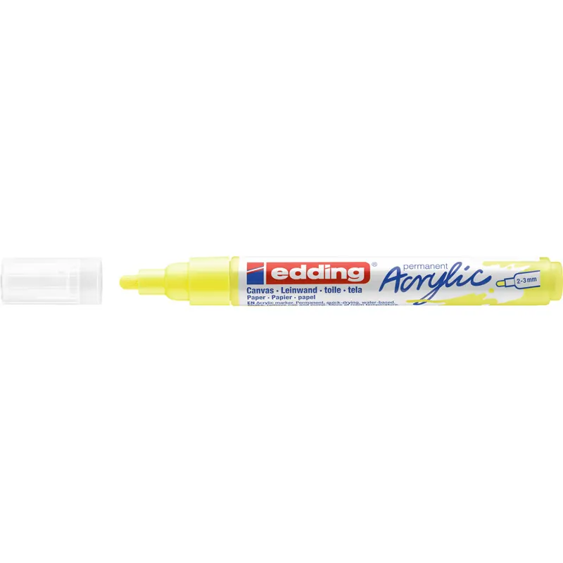 Acrylmarker edding 5100 - neongelb 2-3 mm Rundspitze permanent