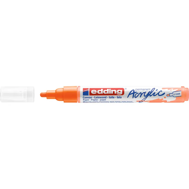 Acrylmarker edding 5100 - neonorange 2-3 mm Rundspitze permanent