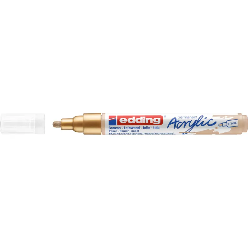 Acrylmarker edding 5100 - reichgold 2-3 mm Rundspitze permanent