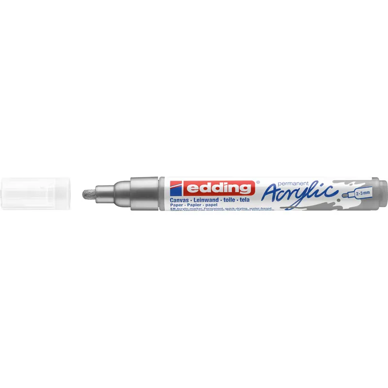 Acrylmarker edding 5100 - silber 2-3 mm Rundspitze permanent
