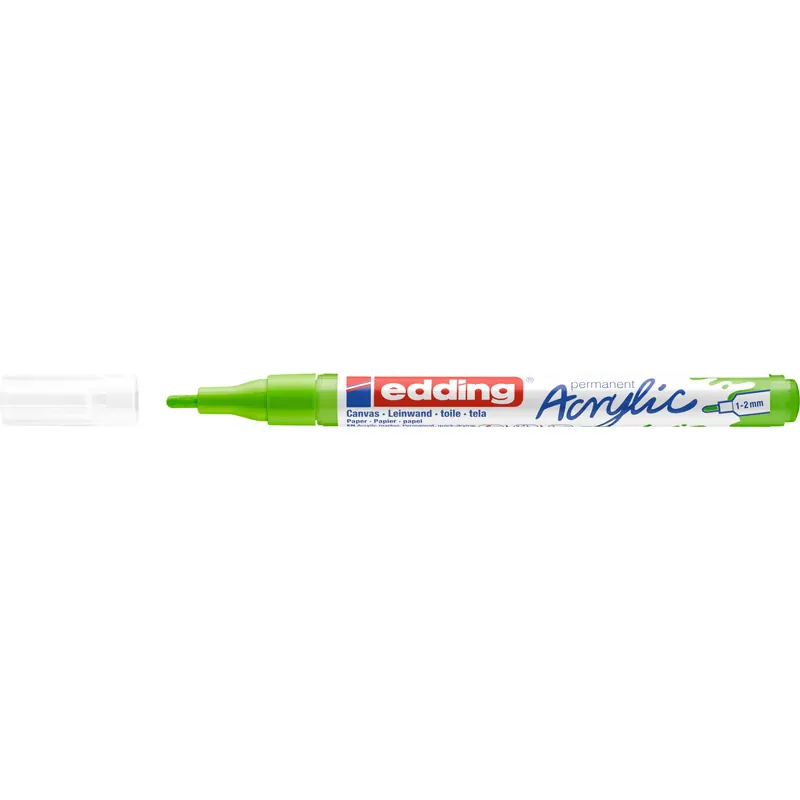 Acrylmarker edding 5300 - gelbgrün 1-2 mm Rundspitze permanent