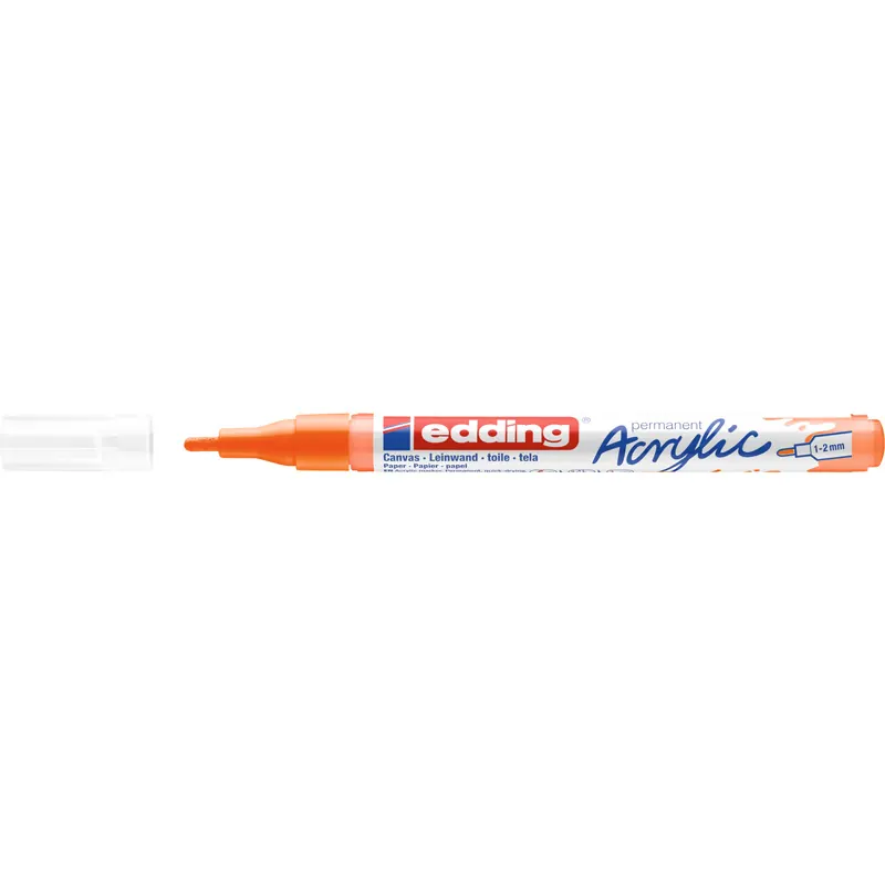 Acrylmarker edding 5300 - neonorange 1-2 mm Rundspitze permanent