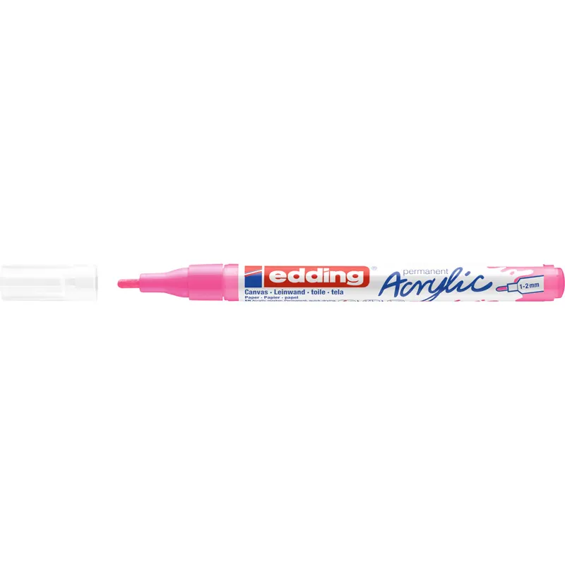 Acrylmarker edding 5300 - neonpink 1-2 mm Rundspitze permanent