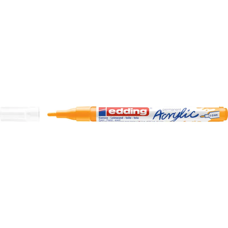 Acrylmarker edding 5300 - sonnengelb 1-2 mm Rundspitze permanent