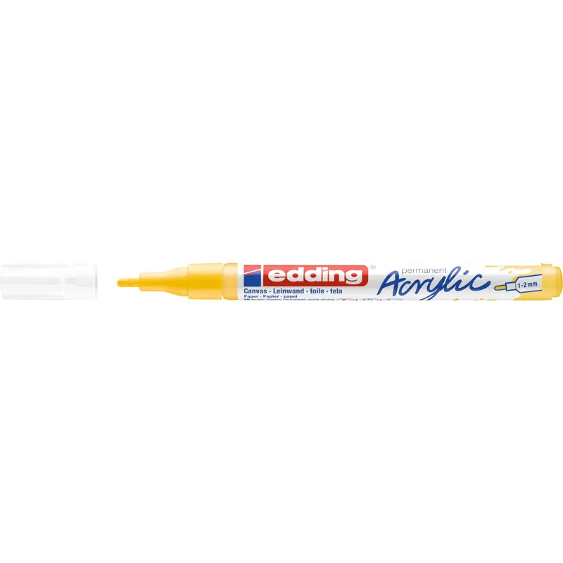 Acrylmarker edding 5300 - verkehrsgelb 1-2 mm Rundspitze permanent
